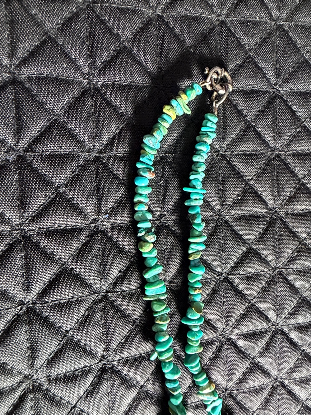 Turquoise Chip Bead Necklace - Blue Turquoise Statement - Picture 4 of 4